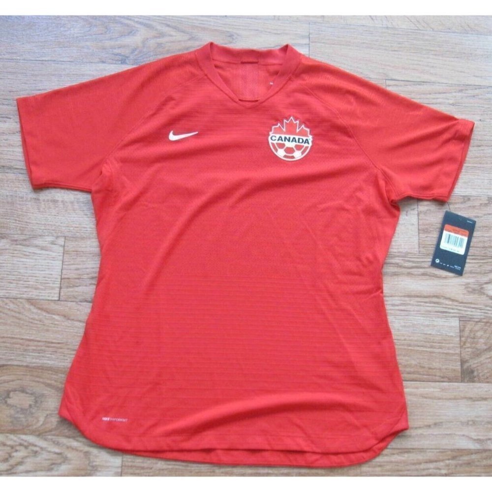 New Nike Vaporknit Women Canada Home Soccer Jersey Sportcore Blockcore Size L